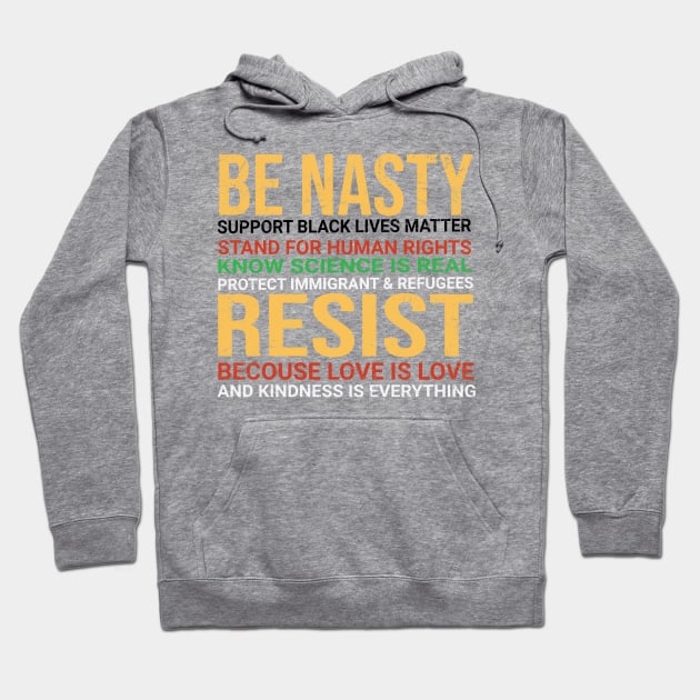 Anti Trump Protest Gift Hoodie by Quincey Abstract Designs